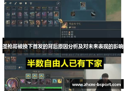 圣枪哥被换下首发的背后原因分析及对未来表现的影响